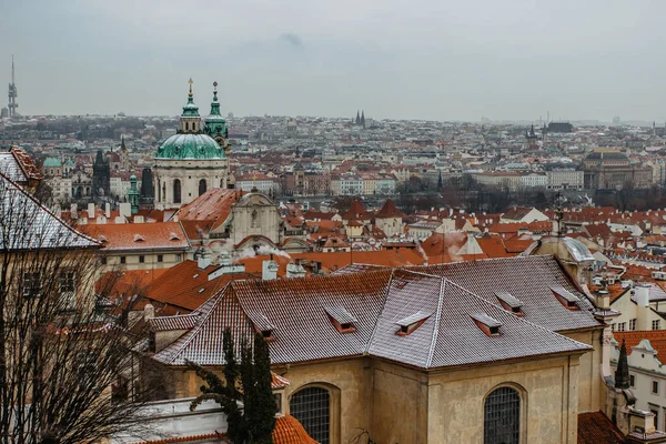 Postkartenblick Auf Die Altstadt Mit Historischen Gebäuden Roten Dächern Kirchen — Stockfoto