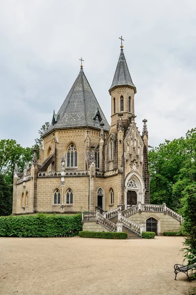 Spring View Schwarzenberg Tomb Trebon Czech Republic Neo Gothic Building — Stock Photo, Image