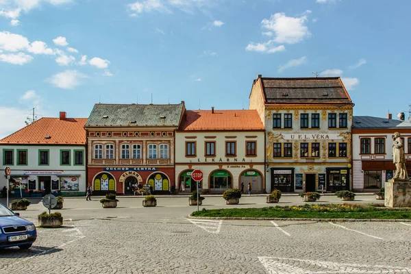 Dobruska República Checa Abril 2021 Centro Ciudad Estilo Neogótico Conocido — Foto de Stock