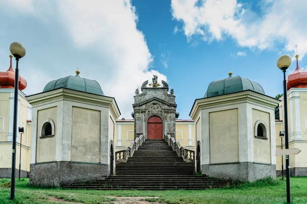 Montagne Sainte Mère Avec Monastère Baroque Escalier Bohême Orientale République — Photo