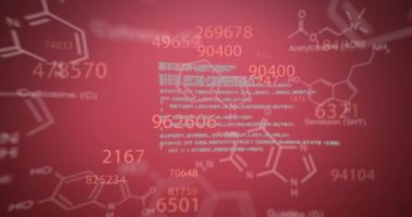 Simgeler ve veri işleme ile dijital arayüzün animasyonu. Küresel bilgisayar ağı teknolojisi bilim konsepti dijital olarak oluşturulmuş görüntü.