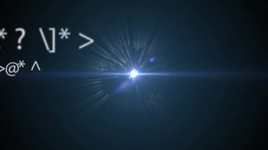 Simgeler ve veri işleme ile dijital arayüzün animasyonu. Dijital olarak oluşturulan küresel bilgisayar ağı teknolojisi kavramı.