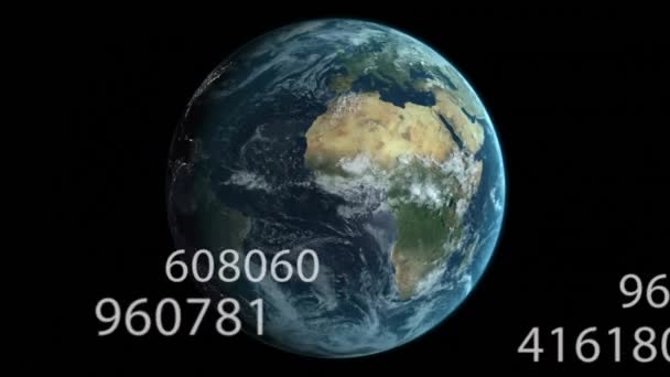 Animering Digitalt Gränssnitt Med Ikoner Och Databehandling Globalt Datanät Teknik — Stockvideo
