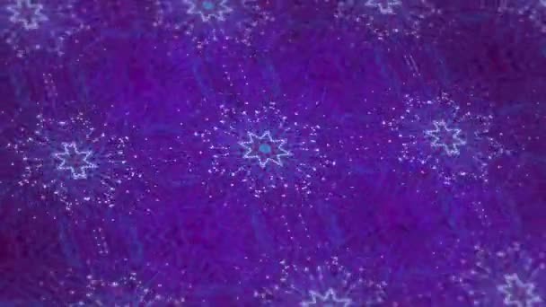 Digitale Animatie Van Blauwe Caleidoscopische Vormen Bewegend Hypnotiserende Beweging Tegen — Stockvideo