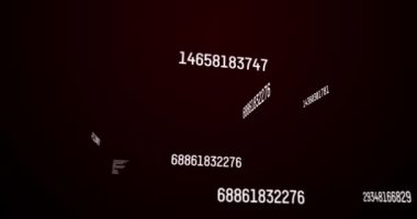 Kahverengi arkaplan üzerinde değişen beyaz sayılar ve veri işleme animasyonu. dijital arayüz istatistik matematik bilimi konsepti dijital olarak oluşturulmuş resim.