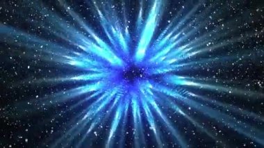 Parlayan mavi ışık yollarının üzerine düşen karların dijital animasyonu siyah arkaplanda dönüyor. Noel kutlaması geleneği