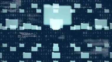 Dijital arayüzün animasyonu çevrimiçi güvenlik kilidi ve ikili kodlama. küresel teknoloji bağlantısı iletişim sanal güvenlik konsepti dijital olarak oluşturulmuş görüntü.