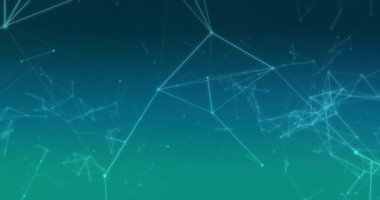 Parlak mavi arkaplan üzerindeki mavi bağlantı ağının animasyonu. dijital arayüz küresel bağlantı konsepti dijital olarak oluşturulmuş görüntü.