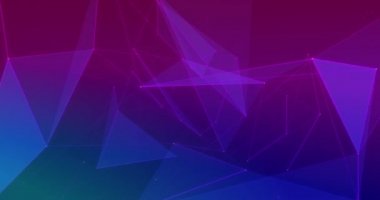 Gradyan mavisi ile pembe arkaplan arasında birden fazla bağlantı ağının animasyonu. global teknoloji bağlantısı dijital arayüz konsepti dijital olarak oluşturulmuş görüntü.