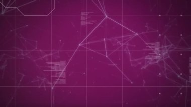 Şebeke karşısında bağlantı ağının ve veri işleme ağının animasyonu. global teknoloji bağlantısı dijital arayüz konsepti dijital olarak oluşturulmuş görüntü.