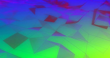 Çok renkli arkaplanda birden fazla bağlantı ağının animasyonu. Dijital arayüz iletişim teknolojisi konsepti dijital olarak oluşturuldu.