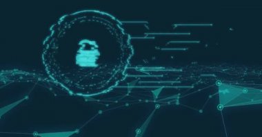 Bağlantı ağı üzerinden titreşen çevrimiçi güvenlik kilidinin animasyonu. global teknoloji bağlantısı dijital arayüz konsepti dijital olarak oluşturulmuş görüntü.