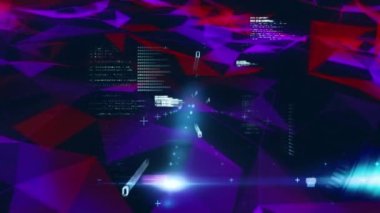 Bağlantı ağına karşı ikili kodlama veri işleme animasyonu. global teknoloji bağlantısı dijital arayüz konsepti dijital olarak oluşturulmuş görüntü.