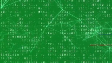 Çevreci üzerinde ikili kodlama veri işleme ağı animasyonu. global teknoloji bağlantısı dijital arayüz konsepti dijital olarak oluşturulmuş görüntü.