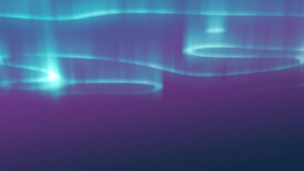 Digital Animation Glowing Blue Light Trails Blue Purple Gradient Background — Stock Video