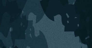 Mavi arkaplanda hızla hareket eden koyu ve açık mavi soyut şekillerin animasyonu. renk ve hareket kavramı dijital olarak oluşturulmuş görüntü.