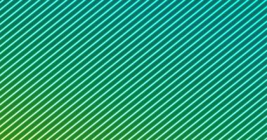 Siyah arkaplanda parlayan neon yeşil köşegenlerin animasyonu. renk ve hareket kavramı dijital olarak oluşturulmuş video.