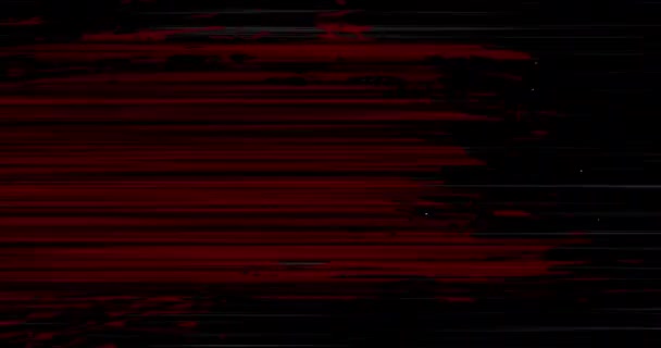 Animation Multiple Black Red Squiggles Lines Moving Seamless Loop Repetition — Stock Video