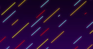 Çoklu renkli köşegen çizgilerinin hareketsiz döngü üzerinde animasyonu. renk ve hareket kavramı dijital olarak oluşturulmuş video.