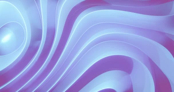 動く3Dで再生される光と影は抽象的な白い形を溝付き 動きの概念 デジタルで生成されたビデオ — ストック動画