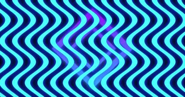 Pembe elmas şekilleri üzerinde kusursuz bir döngü üzerinde hareket eden çoklu parlayan neon mavisi çizgilerin animasyonu. renk ve hareket kavramı dijital olarak oluşturulmuş video.