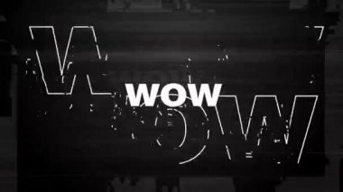 Siyah arka planda titreşen arızalı kelimenin animasyonu. dijital arayüz rengi ve hareket konsepti dijital olarak oluşturulmuş video.