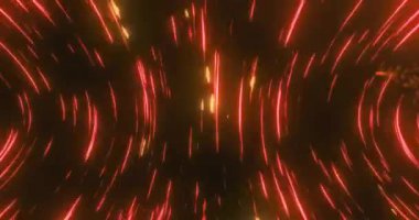 Sarı ve turuncu ışık yollarının hareketsiz döngüsünün animasyonu. renk ve hareket kavramı dijital olarak oluşturulmuş video.