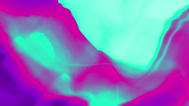 Canlı mor ve mavi yüzen soyut şekillerin animasyonu. renk hareketi ve tekrarlama konsepti dijital olarak oluşturulmuş video.