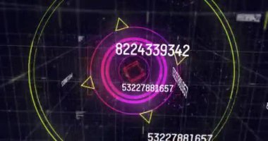 Kapsam taraması ve finansal veri işleme animasyonu. küresel iş ve finans kavramı dijital olarak oluşturulan video.