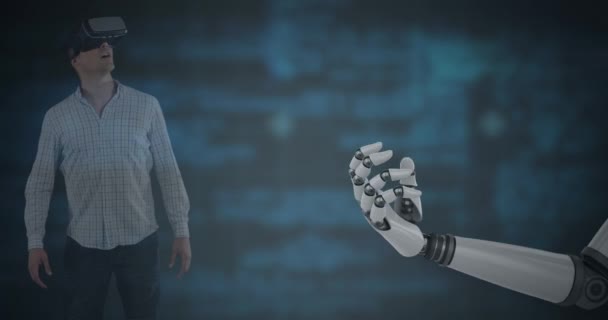 Animace Online Bezpečnostního Zámku Varování Před Kybernetickým Útokem Přes Robotovu — Stock video