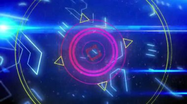 Mikroişlemci bağlantıları üzerinde tarama yaparak mavi arkaplanda kalp oluşturma