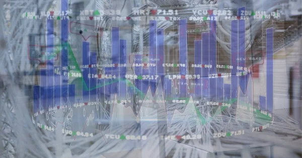 Ilustración Digital Plano Que Comienza Con Procesamiento Datos Estadísticas Que —  Fotos de Stock