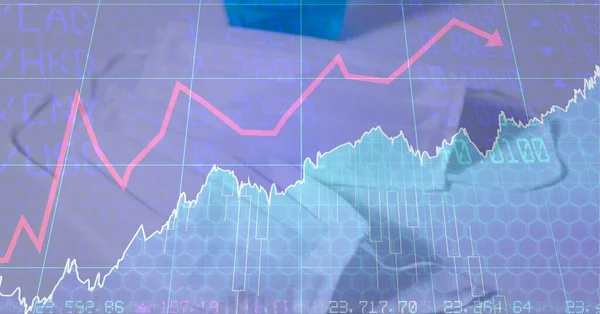 背景中的统计数字显示 在数据处理中 科维德19号体细胞被蒙面面具所覆盖的数字图像 医学公共卫生大流行病Coronavirus Covid 19爆发概念数字组合 — 图库照片