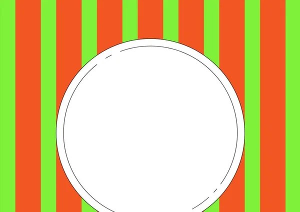Кругла Біла Порожня Рамка Червоних Зелених Смугах Концепція Святого Патруля — стокове фото