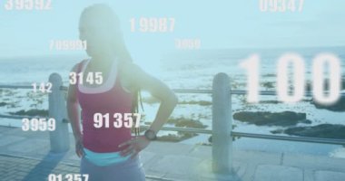 Gezintiye çıkmaya ara veren Afrikalı Amerikalı kadınlara karşı birden fazla değişen numara. spor ve spor konsepti