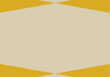 Her köşede sarı üçgen elementi olan bej arkaplan bileşimi. Fotokopi alanı ile soyut yaratıcı sanatsal sunum arkaplan tasarımı kavramı, dijital olarak oluşturulmuş resim.