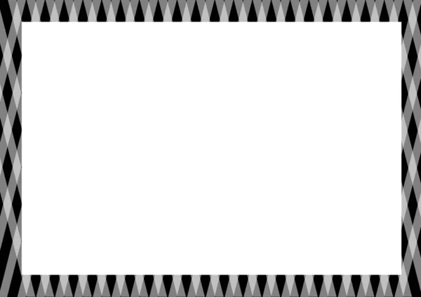 Weißes Rechteck Mit Kopierraum Mit Kreuzgrauem Muster Auf Schwarzem Hintergrund — Stockfoto