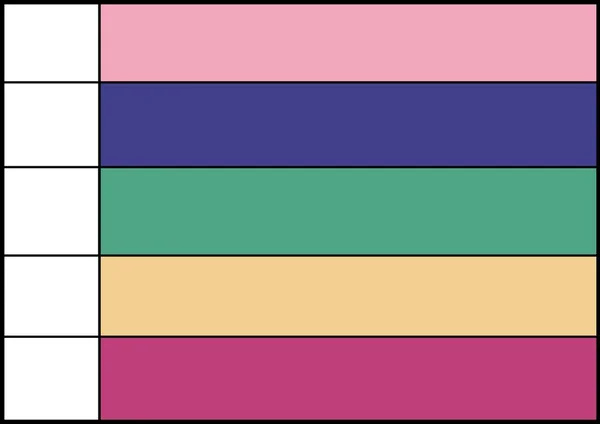 Table with black lines and colourful cells with copy space. writing background concept digitally generated image.