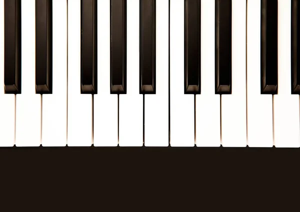 Illustration Clavier Piano Bande Noire Avec Espace Copie Musique Écriture — Photo