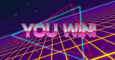 Sendeki animasyon renkli şebeke üzerinde metin kazandı. dijital arayüz video oyunu konsepti dijital olarak oluşturuldu.