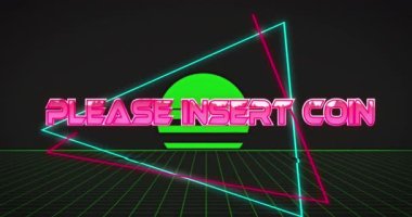 Lütfen para metnini dijital günbatımının üzerine yerleştirin. dijital arayüz video oyunu konsepti dijital olarak oluşturuldu.