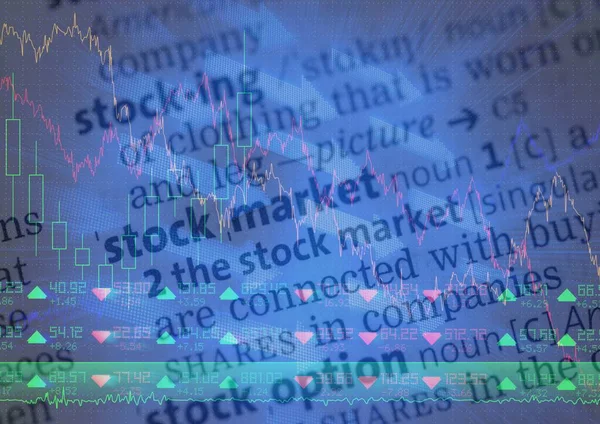 Zpracování Finančních Údajů Podle Konceptu Akciového Trhu Papíře Globální Finanční — Stock fotografie