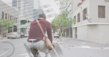 İstatistiksel veri işleme, Afrika kökenli Amerikalı son sınıf öğrencisinin bisiklet sürüşüne karşı. küresel finans ve ekonomi kavramı