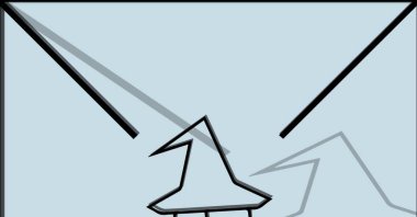 Şapka simgesi içindeki adam sihirbazı, illüstrasyon 