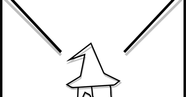 Man Wizard Hat Icon Illustration — Stock Photo, Image