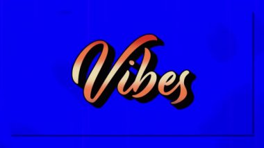 Titreşimlerin değişen arkaplan üzerinde gradyan turuncu metinlerle canlandırılması. Retro video oyunu konsepti dijital olarak oluşturuldu.