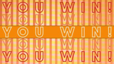 Animasyon, arka planda turuncu şeritli ve turuncu çizgili metni tekrarlayarak kazandı. Retro video oyunu konsepti dijital olarak oluşturuldu.