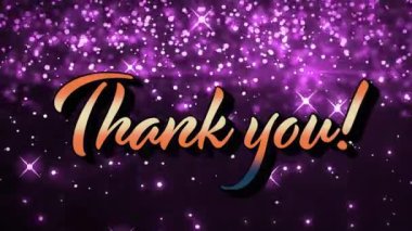 Parlayan mor simler üzerinde gradyan turuncu metnin animasyonu. Retro video oyunu konsepti dijital olarak oluşturuldu.