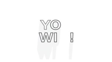 Siyah çember şeklinde dövüş metninin animasyonu mavi arkaplanda mavi daireler çiziyor. Retro video oyunu konsepti dijital olarak oluşturuldu.