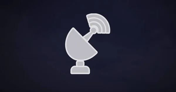 Digital Komposit Wifi Signalikon Mörk Bakgrund — Stockfoto